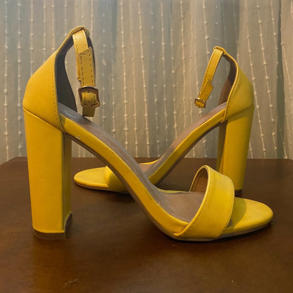 J Adams Yellow Heels